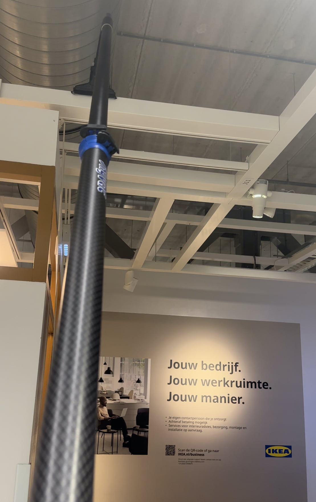schoonmaken op hoogte stofzuigen op hoogte